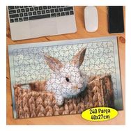 94037004 Hasır Sepet İçinde Yavru Tavşan 240 Parça Puzzle Yapboz