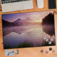 944 Buharlı Göl Manzarası 240 Parça Puzzle Yapboz Tablo