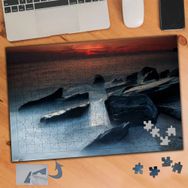 951 Sisli Taşlar Ve Deniz Manzarası 240 Parça Puzzle Yapboz Tablo