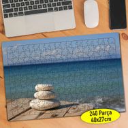 9586980 Deniz Kenarı Dizili Taşlar 240 Parça Puzzle Yapboz