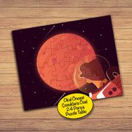 960346 Gezegen Ve Astronot 24 Parça Çocuklara Özel Yapboz Tablo