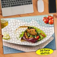 98566893 Dürüm Wrap Restaurant Yiyecek 240 Parça Puzzle Yapboz