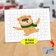 99 Neşeyle Şarkı Söyleyen Ayıcık 99 Parça Puzzle Yapboz Tablo
