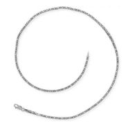 A.C Silvers 4 mm Köşeli 60 cm Gümüş Kral Zincir