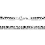 A.C Silvers 6 mm Köşeli Gümüş Kral Zincir
