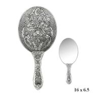 A.C Silvers 925 Ayar Gül Desenli Gümüş El Aynası
