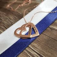 A.C Silvers Kişiye Özel Kalpler Gümüş Kolye