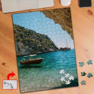 A0612 Berrak Deniz Tekne Koy 240 Parça Puzzle Yapboz Tablo