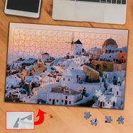 A087 Yunanistan Evleri Gezi Tatil 240 Parça Puzzle Yapboz Tablo