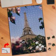 A1359 Paris Eyfel Kulesi Çiçekler 240 Parça Puzzle Yapboz Tablo