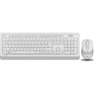 A4-Tech F1010 Beyaz USB Kablolu Q Klavye Mouse Set