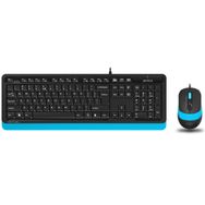 A4-Tech F1010 Q TR USB Multimedia Kablolu Mavi Klavye Mouse Seti