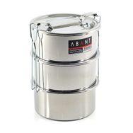 Abant Çelik 3'lü 14x7 cm Sefertası Yemek Taşıma Kabı