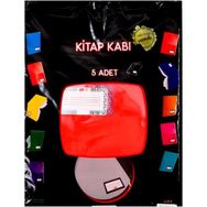 Abka 22.5x28 cm 5'li Kırmızı Hazır Kitap Kabı