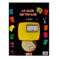 Abka A4 5'li Sarı Renkli Şeffaf Hazır Kaplık