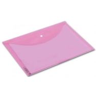 Abka A4 Şeffaf Pembe Çıtçıtlı Dosya