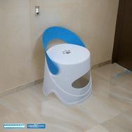 abnturk 25x24 cm Mavi Plastik Katlanır Pati Figürlü Kaydırmaz Çocuk Tabure
