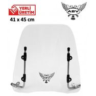 ABV Universal 41x45 cm Bağlantı Ekipmanlı Şeffaf Siperlik