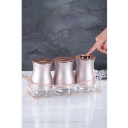 Acar 11647 3 Parça Rose Standlı Cam Baharat Seti