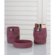 Acar 3'lü Bordo Akrilik Kristal Model Banyo Seti