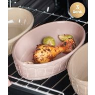 Acar 5599 Mina 26 cm Porselen Oval Fırın Kabı