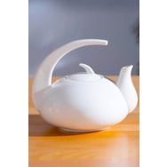Acar 850 ml Beyaz Safira Collection Porselen Bitki Çayı Demliği Çaydanlık