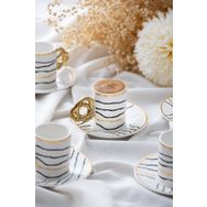 Acar Lucetta 90 ml 6 Kişilik Kahve Fincanı Takımı