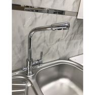 Aceser 3 Yollu Mat Siyah Krom Mutfak Arıtma Eviye Bataryası