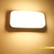 ACK 15 W LED Siyah Beyaz Gövde 3000K Günışığı Duvar Apliği