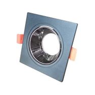 ACK AH03-07031 Platin Silver Reflektörlü Siyah Kare Spot Kasası