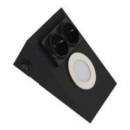 ACK AH11-00201 3000K Günışığı 2.5 Watt Siyah Kasa Ledli Prizli Tezgah Altı Armatür