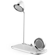 ACL AW6 Üçü Bir Arada Masa Lambalı Bluetooth Hoparlörlü 15 Watt Beyaz Wireless Şarj Standı