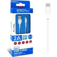 Acl Mobıle Type-c 2A 200 cm Ack-50 Usb Şarj ve Veri Kablosu