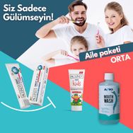 Aclind Dent Shield 100 ml+Dent Kids 15 ml+Mouthwash 500 ml Orta Aile Ağız Bakım Paketi
