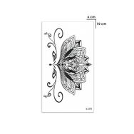 Acousticworld Hint Motifli Lotus Çiçeği Kalça Bel Aksesuar Tattoo Geçici Dövme