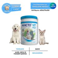 Acto Vet Wipes 100'lü Evcil Hayvan Temizleme Mendili