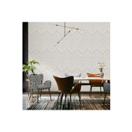 Adawall Octagon 1207-1 Beyaz Zigzag Dokulu Duvar Kağıdı