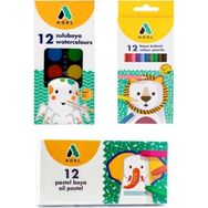 Adel 12'li Kuru Boya 12'li Pastel Parmak Boyası