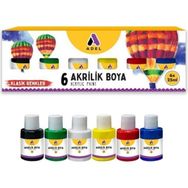 Adel Klasik Renkler 6 Renk 60 ml Akrilik Boya