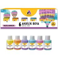 Adel Pastel Renkler 6 Renk 25 ml Akrilik Boya