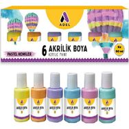 Adel Pastel Renkler 6 Renk 60 ml Akrilik Boya