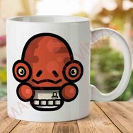 Adell 1-1933 Simpler Admiral Gial Ackbar Star Wars Baskılı Seramik Kupa Bardak