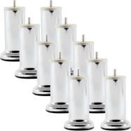 Adem Koç 12 cm 16 Adet Baza Ayağı Koltuk Ayağı Kanepe Ayağı Krom Mobilya Ayağı