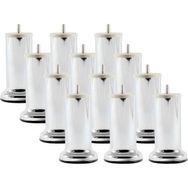 Adem Koç Krom 12 cm 12 Adet 3/8 Kalın Diş Krom Baza Ayağı Koltuk Ayağı Kanepe Ayağı Mobilya Ayağı