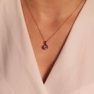 Adilidil Rose Renk Eskitme Taş Kolye