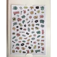 Adin Tasarım Karışık Desenli Nail Art Süsleme Tırnak Sticker