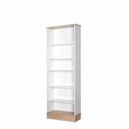 Adore İtalyan Meşe / Beyaz Base Genç Odası 6 Raflı Kitaplık