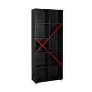 Adore KTP-910-SK-1 Antrasit-Kırmızı 10 Raflı Dekoratif Kitaplık