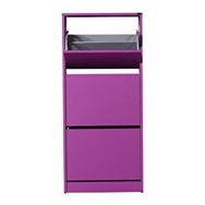 Adore Mobilya Flat Duo 3 Katlı Mor Ayakkabılık Dolabı