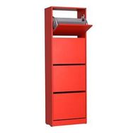 Adore Mobilya Flat Duo 4 KatlıKırmızı Ayakkabılık Dolabı